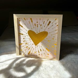 Boho Pale Pink Heart Wall Hanging | Size: 8x8 inches